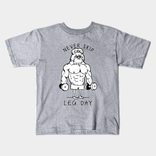 Never Skip Leg Day Shih Tzu Kids T-Shirt